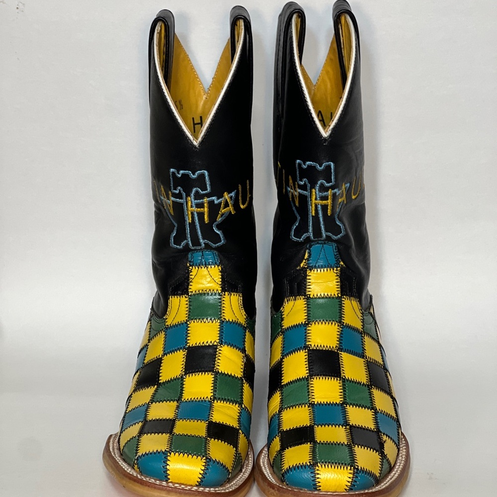 Tin Haul Yellow and Black Cowboy Boots 5.5